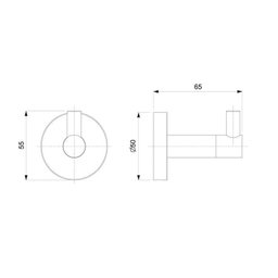 Kit com 3 Cabide New Linha City Banheiro Metal - 2
