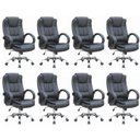 Ver imagem 1 de Kit 8 Cadeiras para Escritório Presidente Corino Master Soft Preto