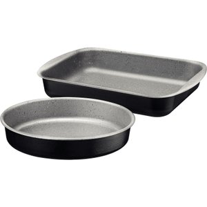 Jogo de Assadeiras Tramontina Antiaderente Brasil 2 Pç Preto