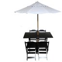 Ver imagem 4 de Conjunto Dobrável 120x70 com Ombrelone Paraná Cor do Conjunto:preto;cor do Ombrelone:branco