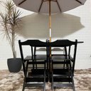 Ver imagem 2 de Conjunto Dobrável 120x70 com Ombrelone Paraná Cor do Conjunto:preto;cor do Ombrelone:branco