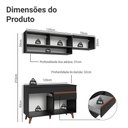 Ver imagem 4 de Armário de Cozinha Compacta 190cm Reims Madesa 06 Preto