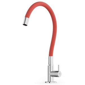 Torneira Cozinha Mesa Bica Flexivel Vermelho Incepa Colors Cromado Cromado/ Vermelho Roca Cód. B5004