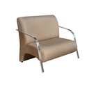 Ver imagem 1 de Namoradeira Sevilha Braço em Metal Decorativa Recepção Escritório Sala