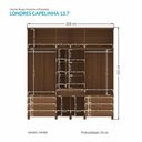 Ver imagem 5 de Guarda Roupa Casal Londres Capelinha 13 Portas 7 Gavetas Jatobá com Espelho - Santos Andirá Jatob