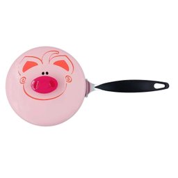 Panela Esmaltada Antiaderente Decorativa Rosa do Porquinho 1,2lt - 3