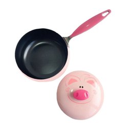 Panela Esmaltada Antiaderente Decorativa Rosa do Porquinho 1,2lt - 5