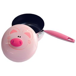Panela Esmaltada Antiaderente Decorativa Rosa do Porquinho 1,2lt - 6