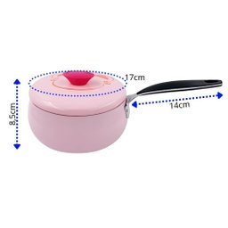 Panela Esmaltada Antiaderente Decorativa Rosa do Porquinho 1,2lt - 2