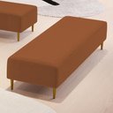 Ver imagem 2 de Puff Decorativo Sala de Estar Bali W01 Pés Palito 210x60cm Bouclê Terracota - Lyam Decor