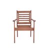 Cadeira Poltrona Empilhável em Madeira Maciça com Apoio de Braços Malibu - 2