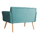 Ver imagem 3 de Namoradeira Isabela 02 Lugares Veludo Cores - DS Estofados - Azul Turquesa