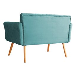 Namoradeira Isabela 02 Lugares Veludo Cores - DS Estofados - Azul Turquesa - 3