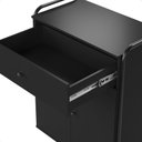Ver imagem 3 de Armário Multiuso Organizador Estilo Industrial com Gaveta e 2 Portas Escritório Quarto Preto