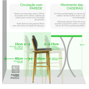 Ver imagem 2 de Kit 4 Banquetas de Madeira Torneada Bistrô Estofada - 73cm Preto