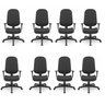 Kit 8 Cadeiras para Escritório Ergonômica Giratória Operativa Presidente Nr17 - 1