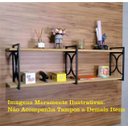 Ver imagem 4 de Kit Suporte Nicho Prateleira Estilo Industrial Parede Preto A:02 Unidades