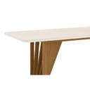 Ver imagem 5 de Mesa P/ Cozinha Adriana Sc46 C/ Tampo Madeirado C/ Vidro Curvo 200x80cm Nature - Henn