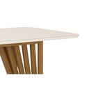 Ver imagem 6 de Mesa P/ Cozinha Adriana Sc46 C/ Tampo Madeirado C/ Vidro Curvo 200x80cm Nature - Henn