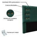 Ver imagem 5 de Kit Cabeceira e Calçadeira Recamier King 1,95m Gênova Veludo - Pallazio Verde Floresta