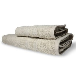 Jogo 2 Toalhas Itália Soft 1 Banho 1 Rosto Grossa 100% Algodão 430g/m² Bege