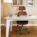 Ver mais imagens de Kit 2 Cadeiras de Escritório Presidente Giratória com Apoia Cabeça Office Lisboa