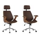 Ver imagem 1 de Kit 2 Cadeiras de Escritório Presidente Giratória com Apoia Cabeça Office Lisboa