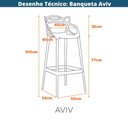 Ver imagem 3 de Kit 2 Banquetas Aviv Allegra Solna Fratini 109 Cm (altura) Polipropileno Cor Fendi
