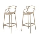 Ver imagem 1 de Kit 2 Banquetas Aviv Allegra Solna Fratini 109 Cm (altura) Polipropileno Cor Fendi