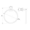 Ver imagem 2 de Kit com 3 Toalheiro Anel Up Estilosa para Seu Banheiro Preto/Matte Celite