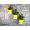 Jardim Vertical: Suporte de Parede Branco Para 3 Vasos | Decoração Sofisticada e Prática! Direito - 4