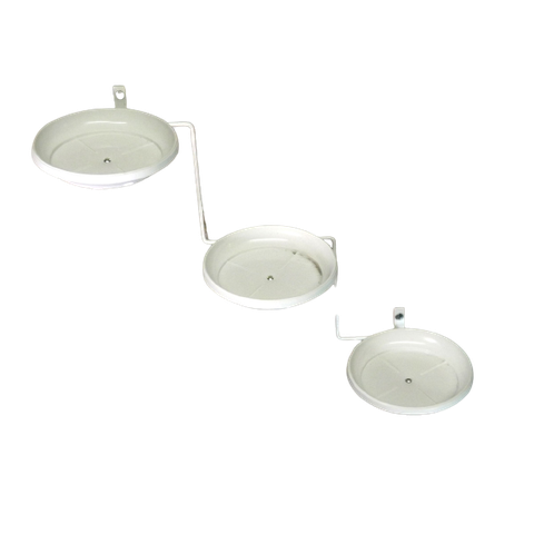 Jardim Vertical: Suporte de Parede Branco para 3 Vasos | Decoração Sofisticada e Prática! Direito