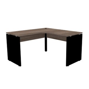 MESA EM L P/ ESCRITÓRIO 125X125 PANDIN P25 - WALNUT/PRETO ETP125125P25PP