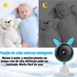 Câmera de Monitor de Bebê Baby Call Voz Eletrônica S/fio - 3