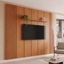 Ver imagem 1 de Painel para TV Union 320 cm com 2 Módulos de Expansão 250 cm de Altura 1 LED Naturalle Mavaular