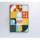 Ver imagem 4 de Quadro Geométrico Colorido 6 - 80x120 Cm - Vidro Impresso