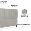 Ver imagem 4 de Cabeceira Queen 160 Cm com Frame Carla Linho Cinza Artte