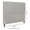 Ver imagem 3 de Cabeceira Queen 160 Cm com Frame Carla Linho Cinza Artte
