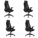 Ver imagem 1 de Kit 4 Cadeiras Office Diretor Toledo com Apoia Cabeça e Braços 3d Nr17