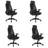 Kit 4 Cadeiras Office Diretor Toledo com Apoia Cabeça e Braços 3d Nr17 - 1