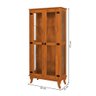 Conjunto Cristaleira de Madeira Antiga com Buffet 4 Portas em Madeira Premium Castanho - 4
