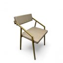 Ver imagem 1 de Cadeira Zênite Metalon Dourado Bege