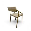 Ver imagem 4 de Cadeira Zênite Metalon Dourado Bege