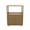 Ver imagem 4 de Mesa de Cabeceira Ripada com 1 Gaveta e 1 Nicho Cm8042