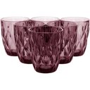 Ver imagem 4 de Copo Água 10x8x8cm 270ml Vidro Rosa 6pç