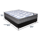 Ver imagem 3 de Cama Box e Colchão Iso Superpocket Molas Ensacadas Viúvo Ortobom: Preto