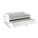 Ver imagem 4 de Sofá Cama Solteiro Duo com Cama Auxiliar em Mdf Reforçado 15mm Branco com 2 Colchões