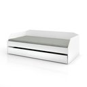 Ver imagem 3 de Sofá Cama Solteiro Duo com Cama Auxiliar em Mdf Reforçado 15mm Branco com 2 Colchões