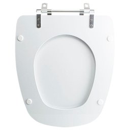 Tampa Vaso Sanitário Madeira Laqueada Optima Branco para Bacia Sensea - 5