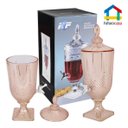 Ver imagem 2 de Suqueira de Cristal Suco Bico Abacaxi Âmbar 5l